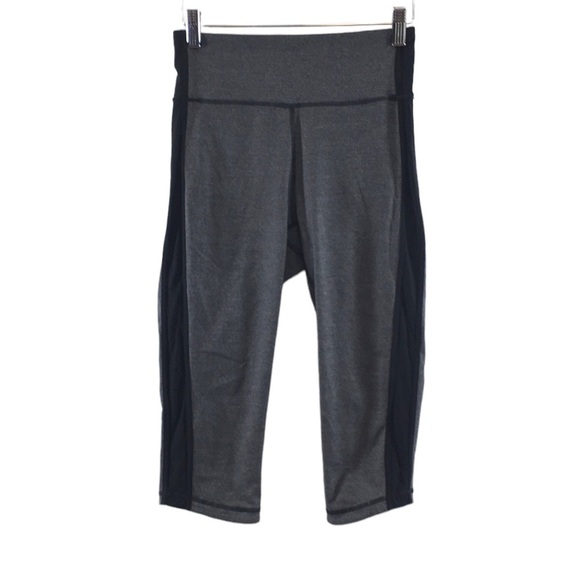 Lululemon Athletica Gray Black Heather Capri Leggings Womens‎ 6 Pull On Running - Picture 1 of 9